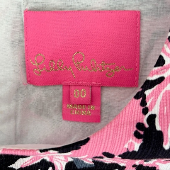 Lilly Pulitzer Panda Print Mila Shift Dress Women's Size 00 EUC - Picture 3 of 4